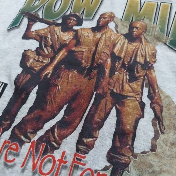 🔥VTG Y2K POW MIA You Are Not Forgotten Tshirt🔥 - Picture 3 of 5